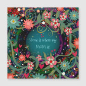 マムホーム引用文かわいらしフローラハートm磁気カード (正面)