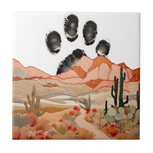 マムマウスドッグポーウェスタンセッティング | タイル (正面)