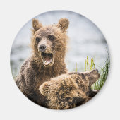 マムマグネットを探しているグリズリーのカブ マグネット (正面)