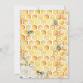 マムミツビーホワイトフローラベビーシャワー招待状 招待状 (裏面)