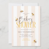 マムミハニーニュートラルベビーシャワー招待状 招待状 (正面)