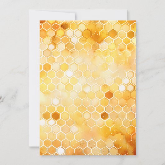 マムミハニーブルーベビーシャワー招待状 招待状 (裏面)