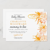 マムミートビーフローラベビーシャワー招待状 招待状 (正面/裏面)