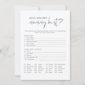 マムモダンゲームを知るネイビー最高のブルー 招待状 (正面)