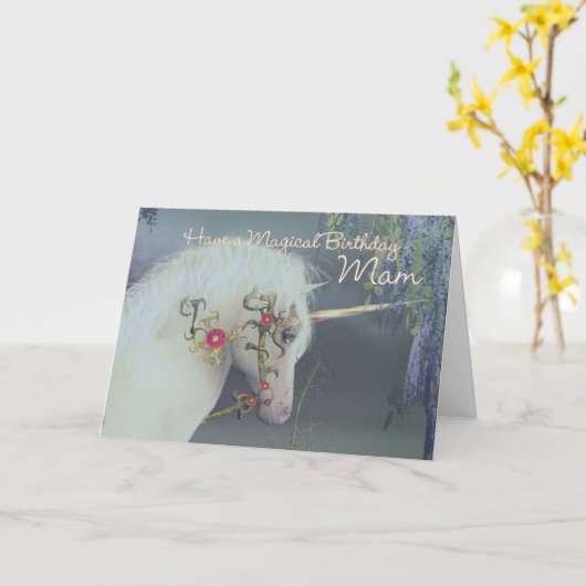 マムユニコーン誕生日カードマジカル誕生日 カード (黄色い花)