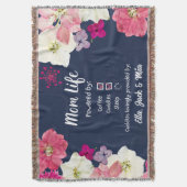 マムライフコーヒー&スリープフローラ名ブランケット スローブランケット (正面縦)
