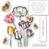 マムライフフローラ蝶 シール (正面)