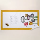 マムライフフローラ蝶 ビーチタオル (正面)