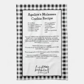 マムラブサービスレシピ白黒バッファロープレイド キッチンタオル (縦)