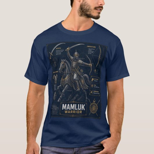 マムルーク戦士設計図 エリート騎兵ポスター Tシャツ (正面)