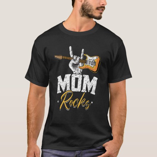マムロックアンドロール電子ロックギター Tシャツ (正面)
