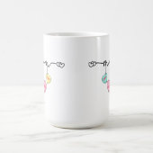 マムヴァレンティーンズキッズネームコンボハート コーヒーマグカップ (中央)