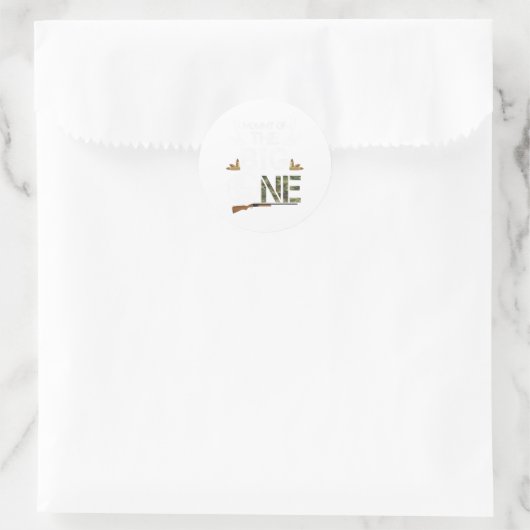 マムームオブザビッグワン誕生日少年ディアハンター迷彩柄 ラウンドシール (バッグ)