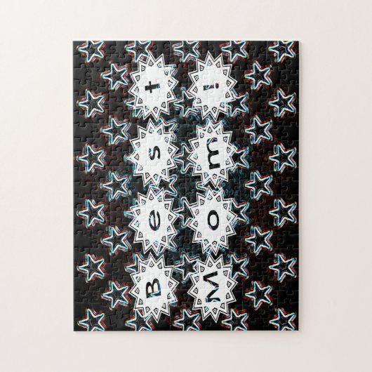 マム最高のがネオンパズルで星を獲得 ジグソーパズル (縦)