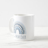 マム最高のエバーブルーレインボー コーヒーマグカップ (正面左)