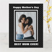 マム最高のエバー水玉模様マザーズデイ カード (黄色い花)