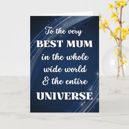 マム最高のマの母の日の星のテーマ カード (黄色い花)