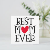 マム最高のマムムエバー赤いハートブラック文字 シーズンカード (スタンド正面)