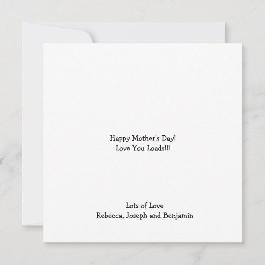 マム最高のマムムエバー赤いハートブラック文字 シーズンカード (裏面)