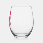 マム最高のーエバーピンクハンドレタリングマザーズ・デイ ステムなしワイングラス (左)