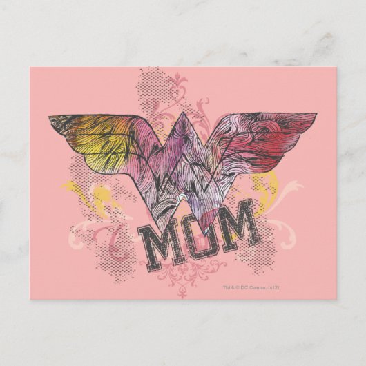 マム疑問に思ミックスメディア ポストカード (正面)
