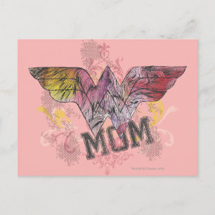 マム疑問に思ミックスメディア ポストカード