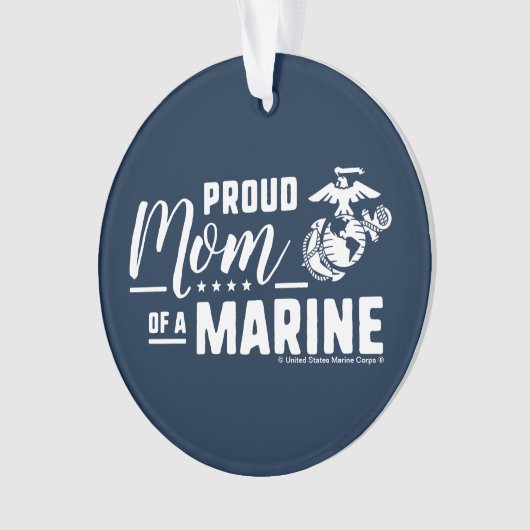 マム誇りを持った・オブ・ア・マリーン – ホワイト オーナメント (正面)