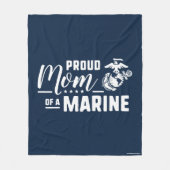 マム誇りを持った・オブ・ア・マリーン – ホワイト フリースブランケット (正面)