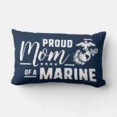 マム誇りを持った・オブ・ア・マリーン – ホワイト ランバークッション (裏面)