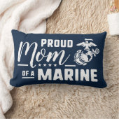 マム誇りを持った・オブ・ア・マリーン – ホワイト ランバークッション (ブランケット)