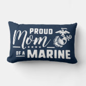 マム誇りを持った・オブ・ア・マリーン – ホワイト ランバークッション (正面)