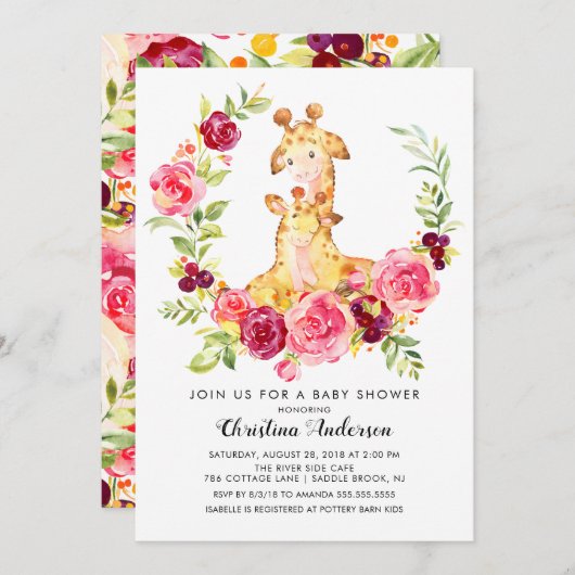 マム&ベビーキリンベビーシャワー 招待状 (正面/裏面)