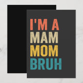 マム マム ブラフ おもしろい母の日レトロ 招待状 (正面/裏面)