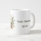 マメリークリスマス樺の木木ろうそく ジャンボコーヒーマグカップ (正面右)