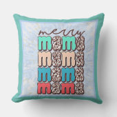 マメリーマおもしろいフェイクレオパード母レトロ装飾用クッション クッション (正面)