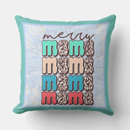 マメリーマおもしろいフェイクレオパード母レトロ装飾用クッション クッション (正面)
