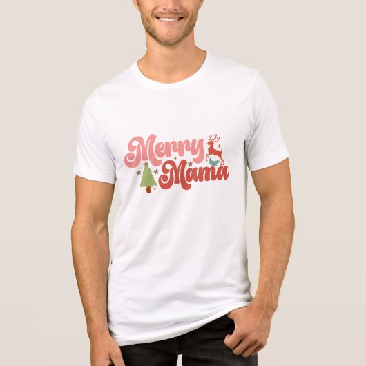 マメリーマレトログルービークリスマスホリデー トライブレンドTシャツ (正面)