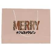 "マメリーマ"カラーモダンブロックヒョウBOHO ラージペーパーバッグ (裏面)