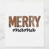 "マメリーマ"カラーモダンブロックヒョウBOHO ワインラベル (シングルラベル)