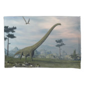 マメンチザウルス恐竜ウォーク–3描写D  枕カバー (正面)