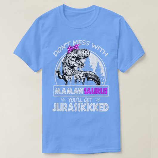 マモウザウルスを台無しにしないでジュラスキケを手に入れよう Tシャツ (デザイン正面)