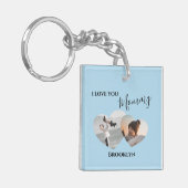 マモダンマが大好き| 2ハート写真 キーホルダー (正面左)