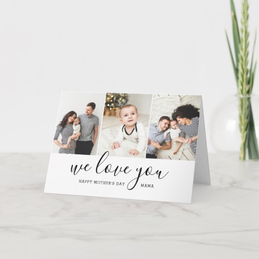 マモダンマ3写真コラージュ母の日用カード カード (正面)