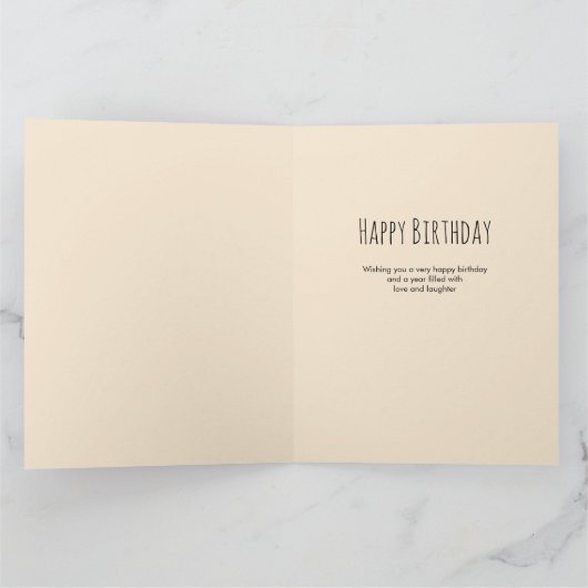 マモピーチフェミニンフローラ3フォト誕生日 カード (内部)