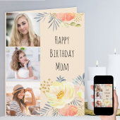 マモピーチフェミニンフローラ3フォト誕生日 カード