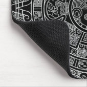 マヤのアステカなカレンダー(黒) 12.21.2012 マウスパッド (コーナー)