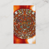 マヤのアズテック派のカレンダーの個人事業カード 名刺 (裏面)