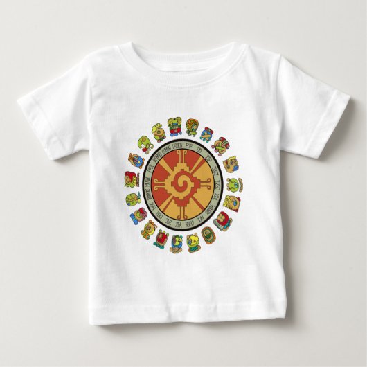 マヤのカレンダーのデザイン ベビーTシャツ (正面)