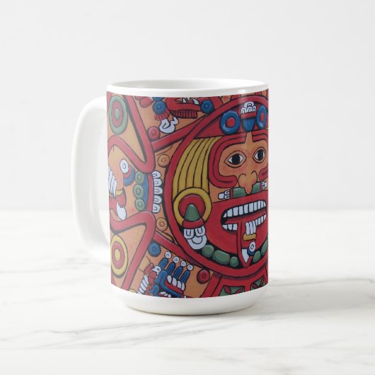 マヤのカレンダーのマグ コーヒーマグカップ (正面左)