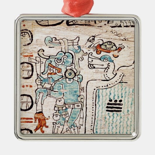 マヤのコーデックスからの詳細 メタルオーナメント (正面)